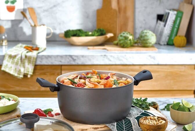 Stockpot with food